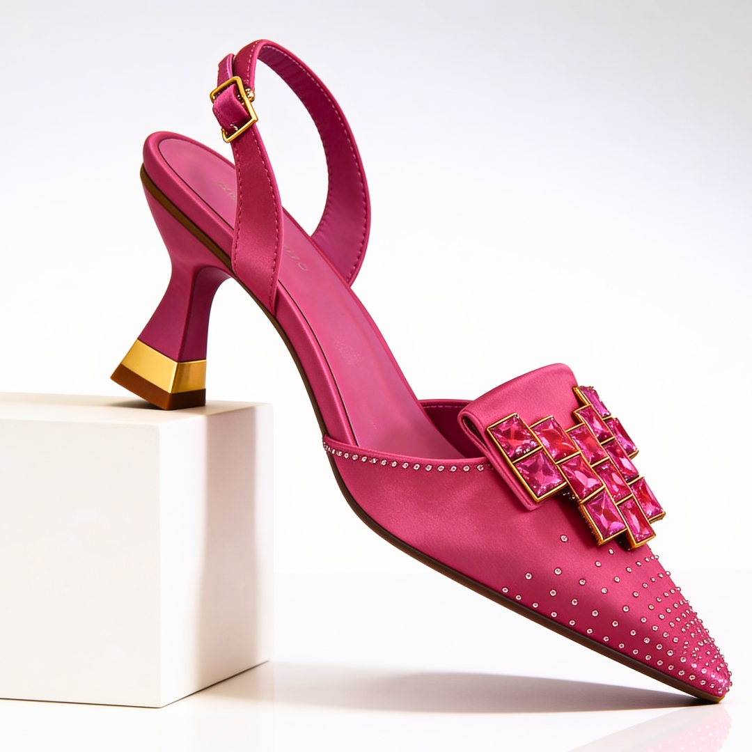 Elena Jewelled Slingback Heels