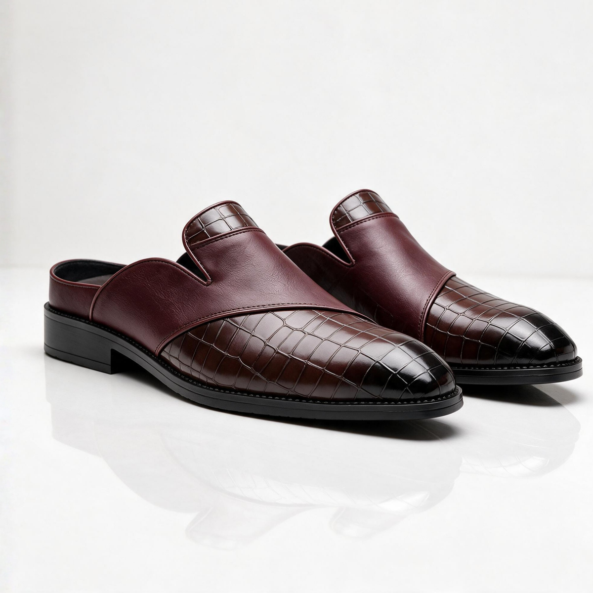 Hutton Croc Mules
