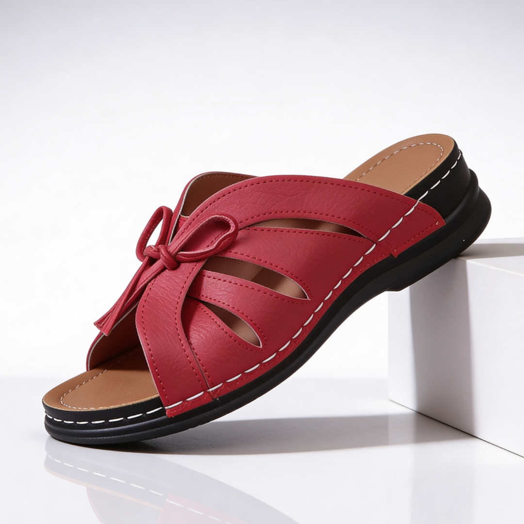Odessa Cushioned Bow Sandals
