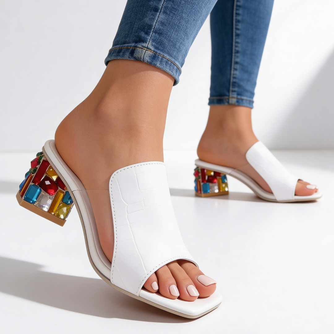 Odessa Jewel Heel Slides