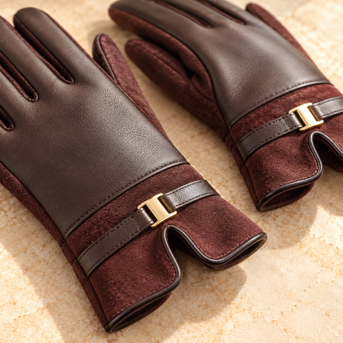 Elena Belted Cuff Gloves
