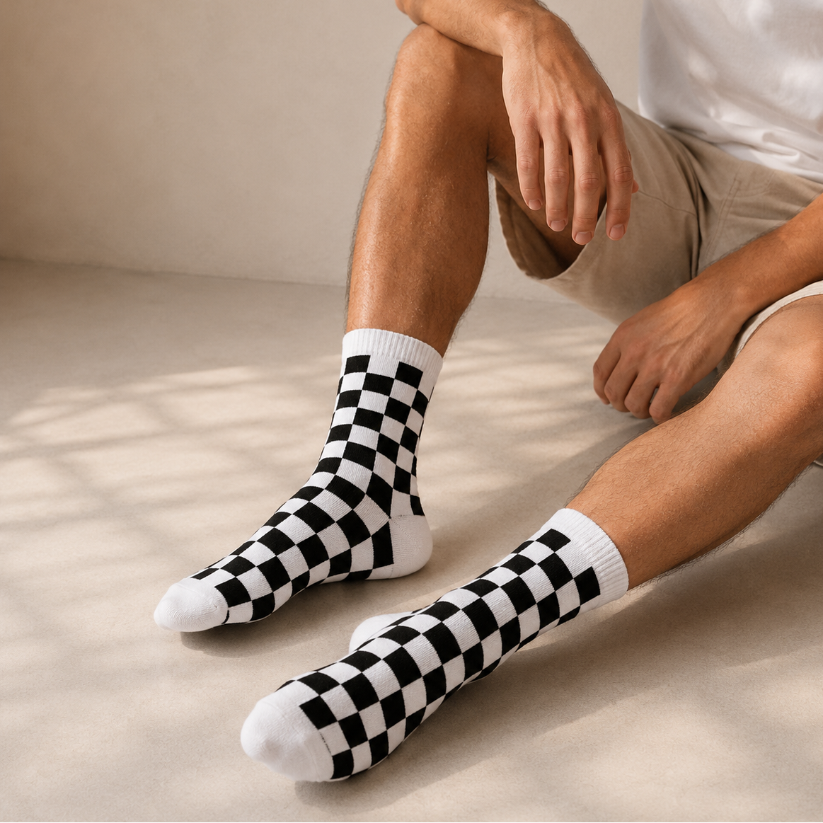 Checkboard Crew Socks