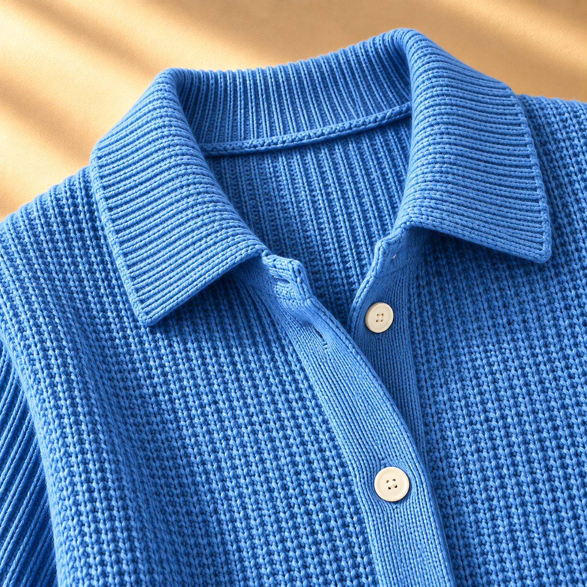 Carmella Collared Waffle Knit