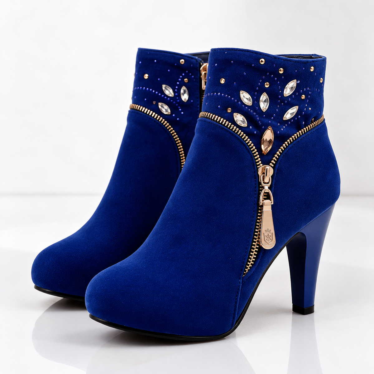 Bianca Rhinestone Ankle Boots