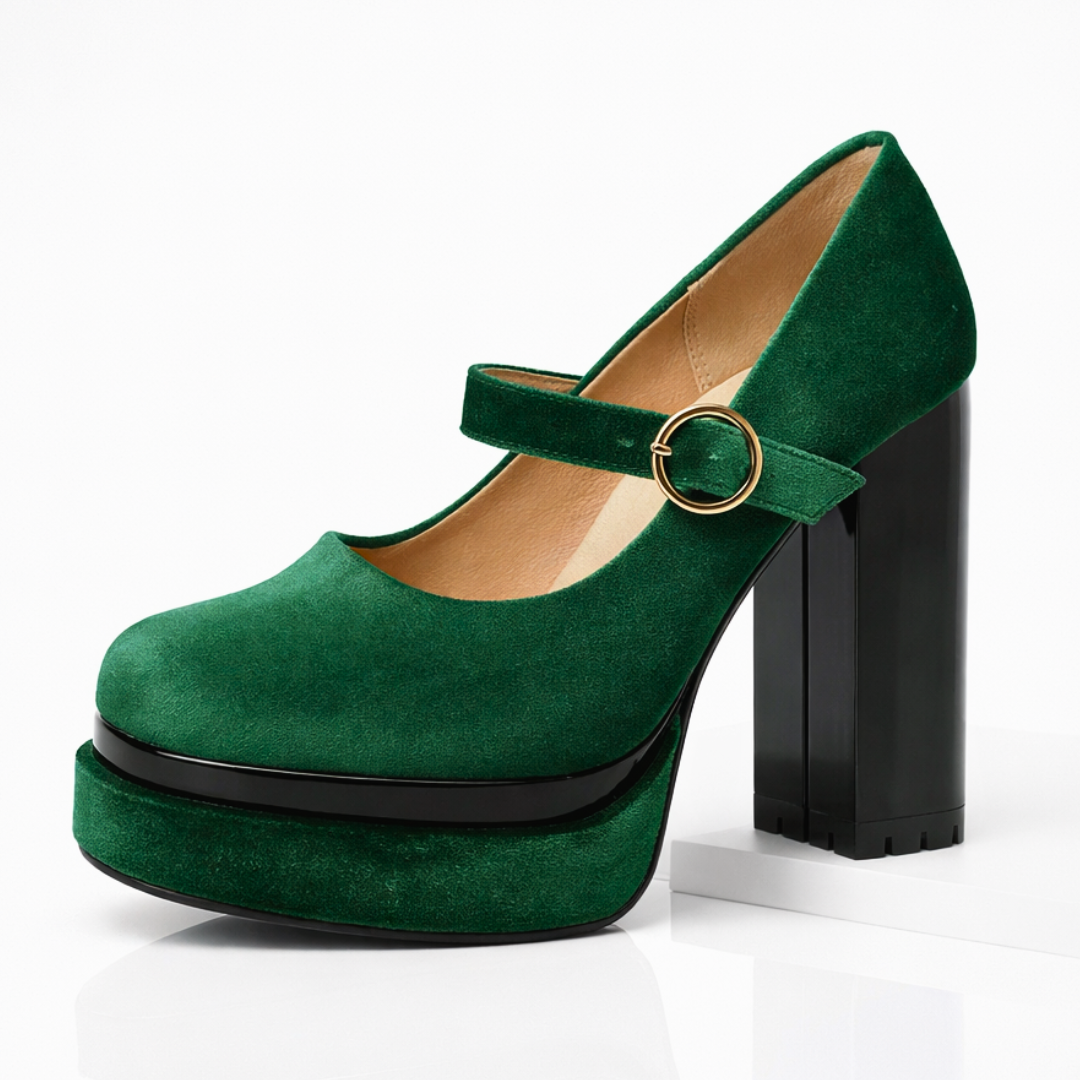 Sofia Rae Velvet Platform Pumps