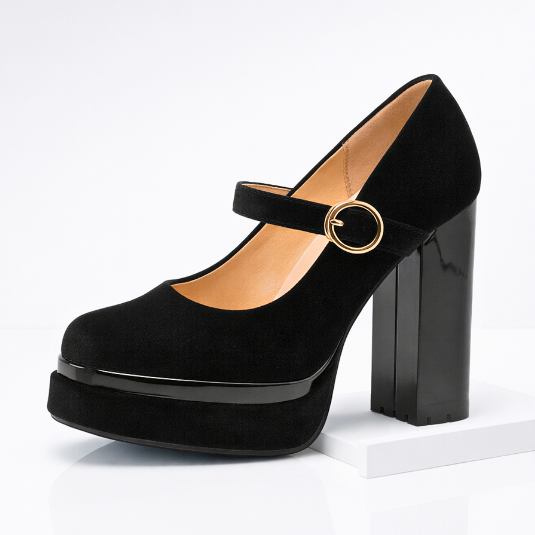 Sofia Rae Velvet Platform Pumps