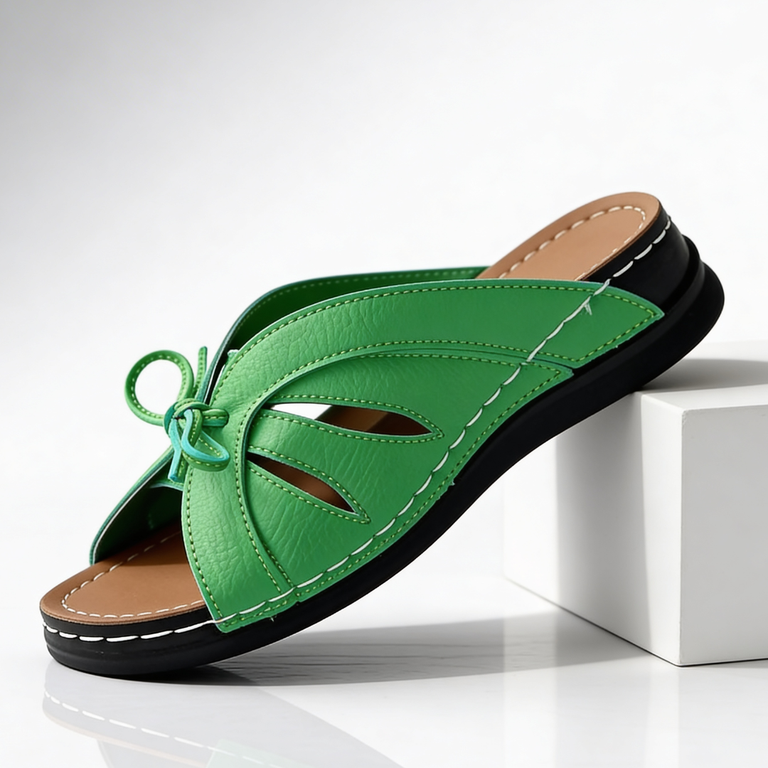 Odessa Cushioned Bow Sandals