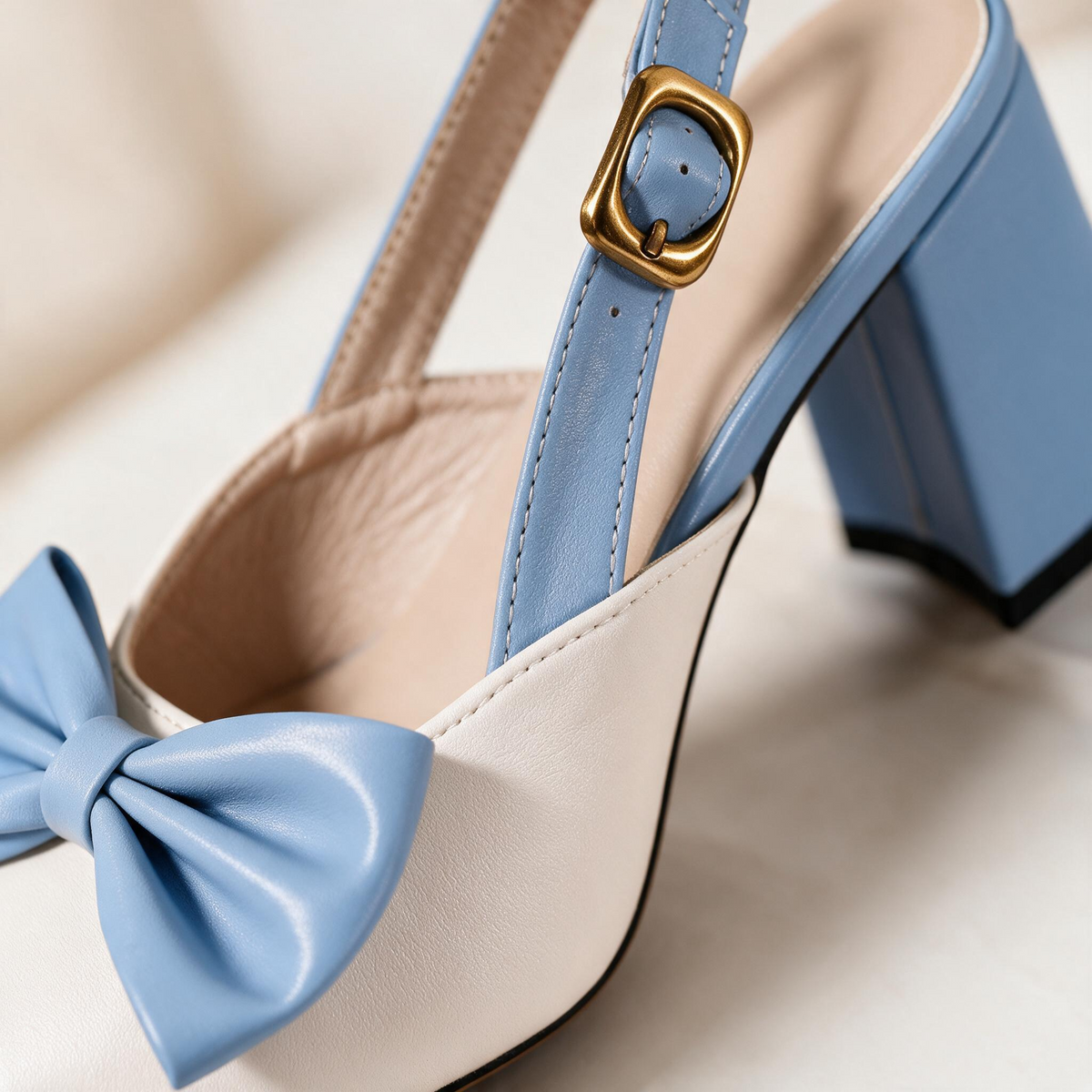 Lizzie Bow Slingback Heels