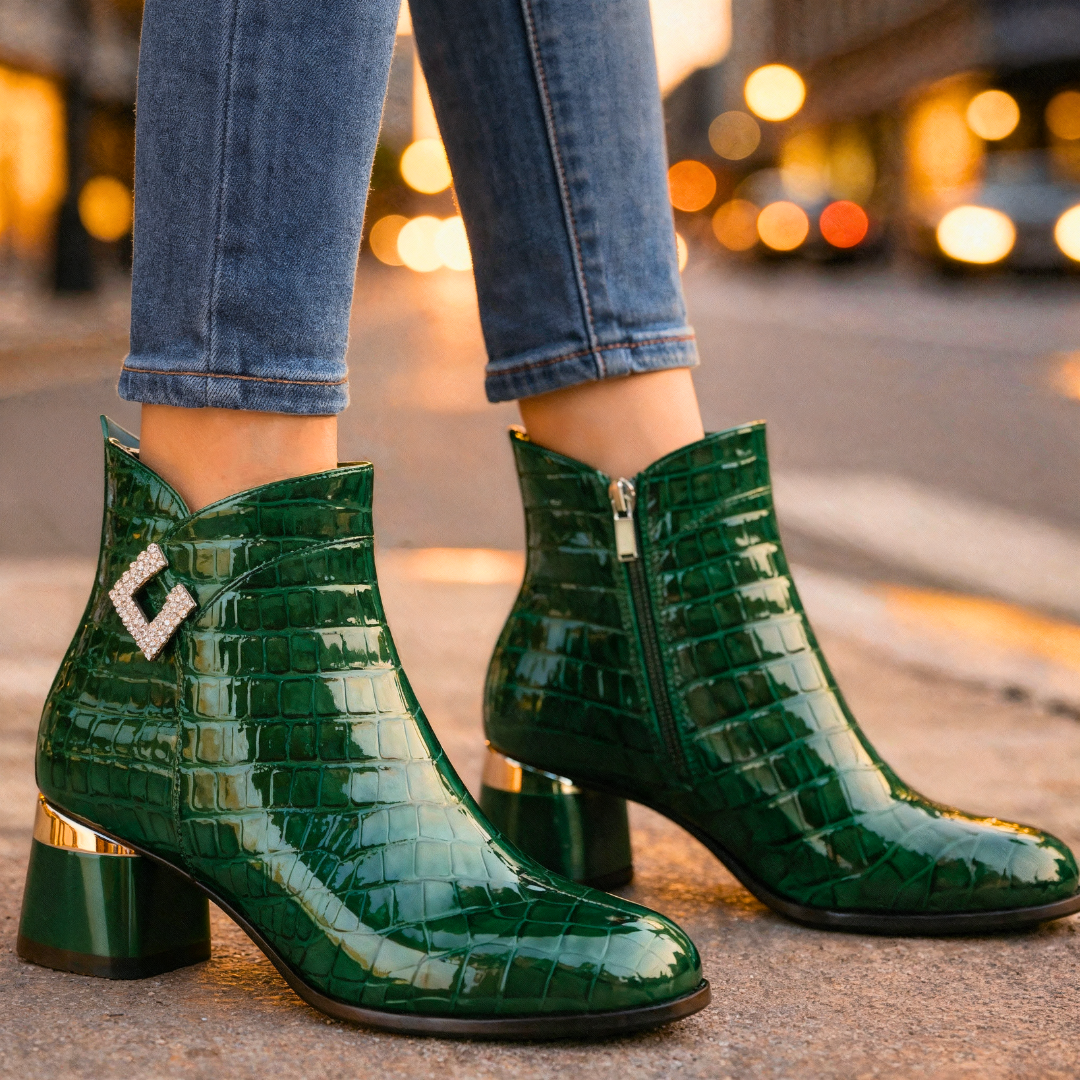 Sofia Rae Gator Ankle Boots
