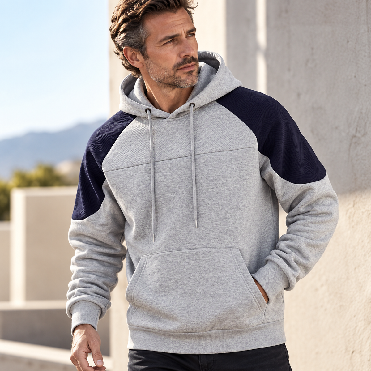 Hutton Panel Fleece Hoodie