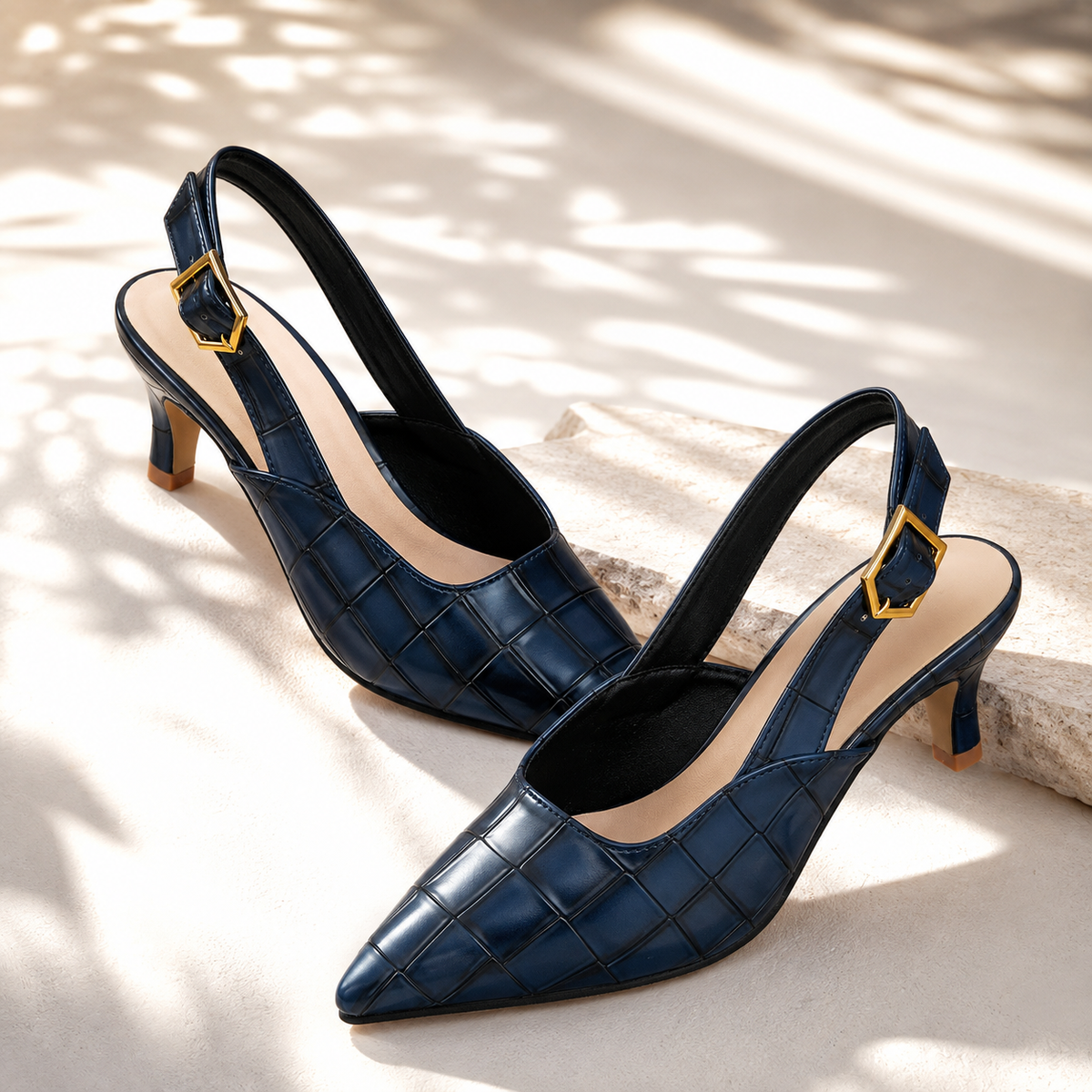 Leila Slingback Kitten Heels