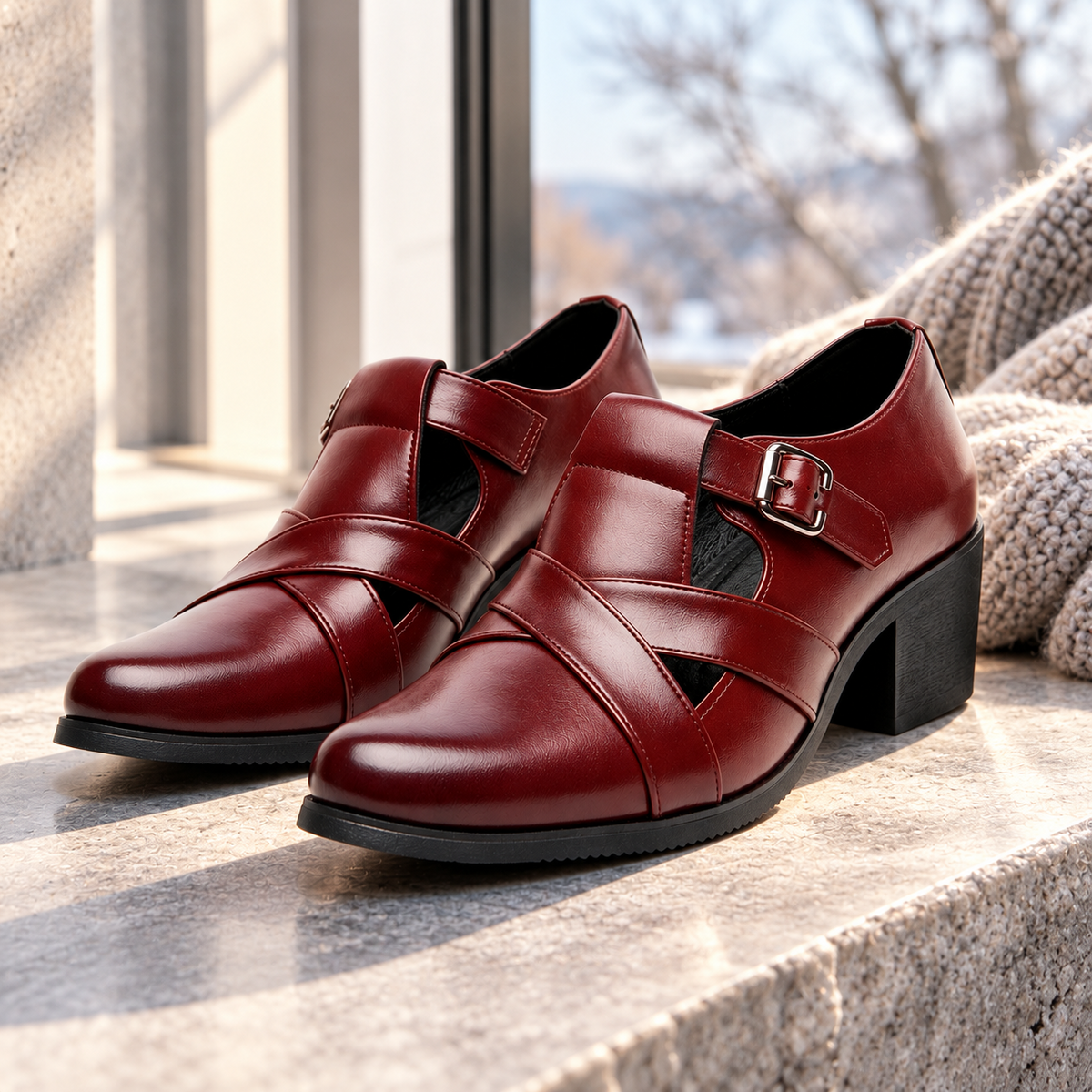 Henry Cross-Strap Dress Shoes
