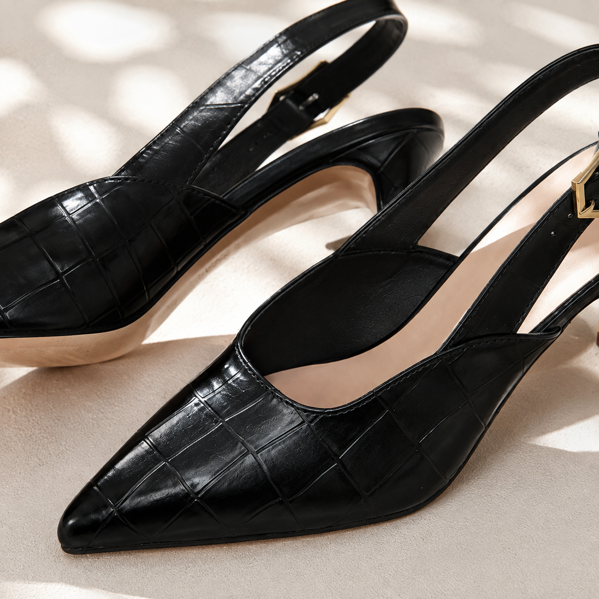Leila Slingback Kitten Heels