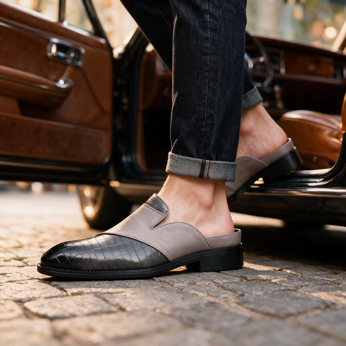 Hutton Croc Mules