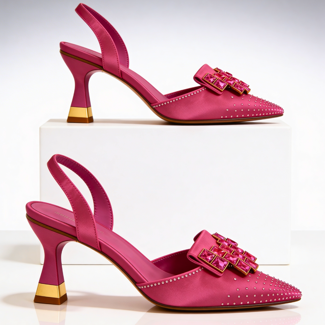 Elena Jewelled Slingback Heels