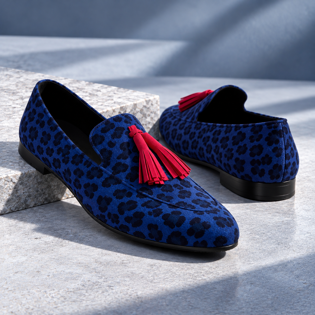 Samantha Leopard Tassel Loafers