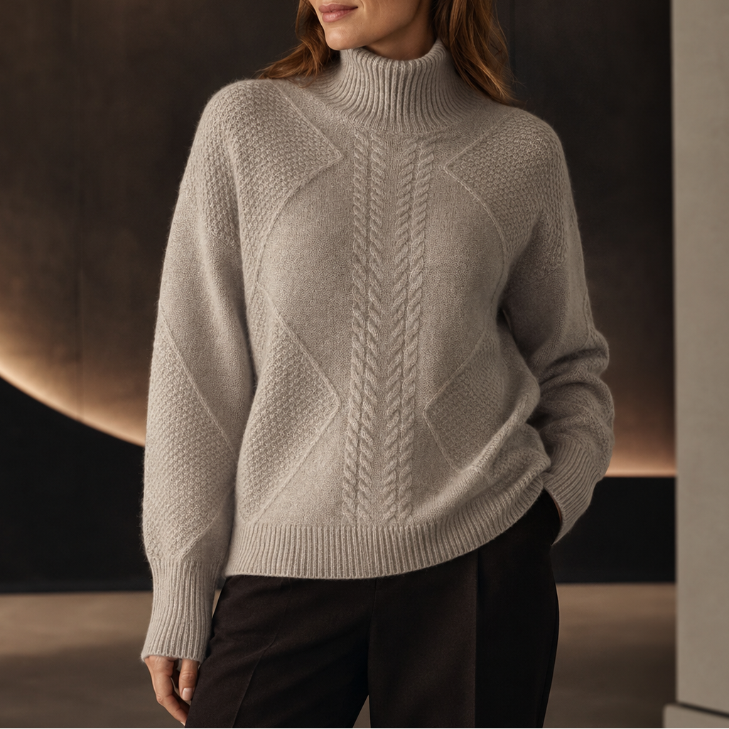 Annelise Mock-Neck Sweater