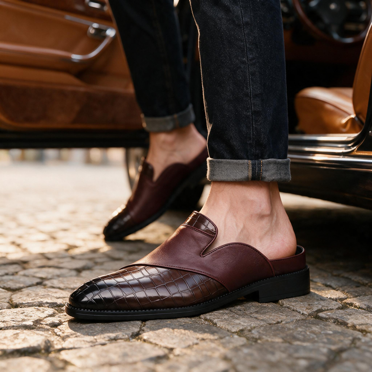Hutton Croc Mules
