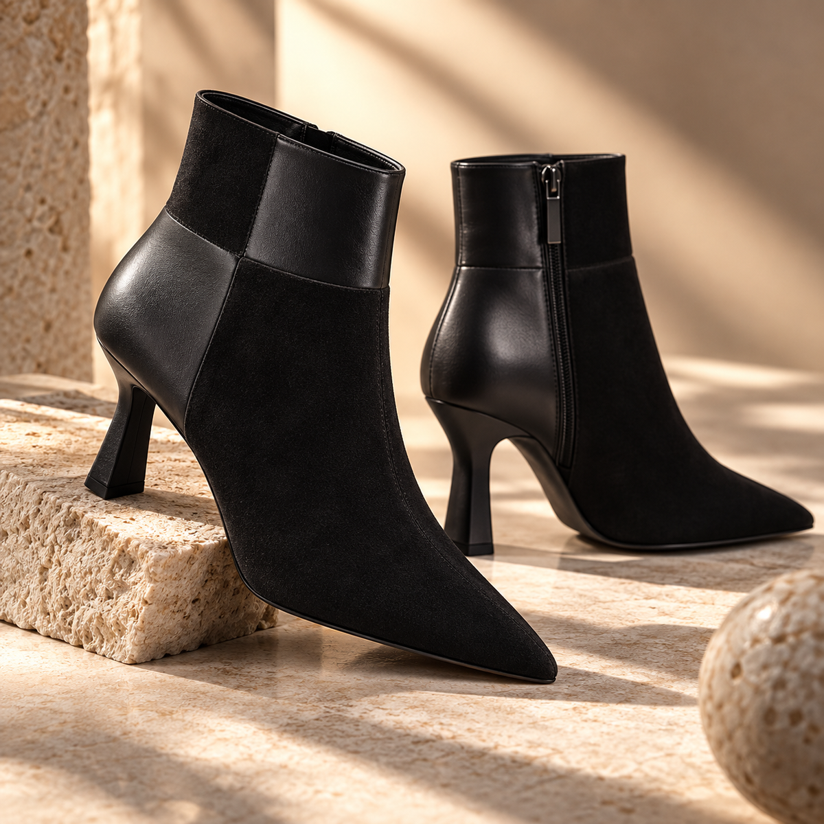 Florentia Checkered Ankle Boots