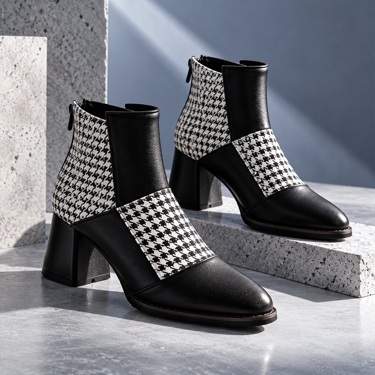 Joanne Patchwork Ankle Boots