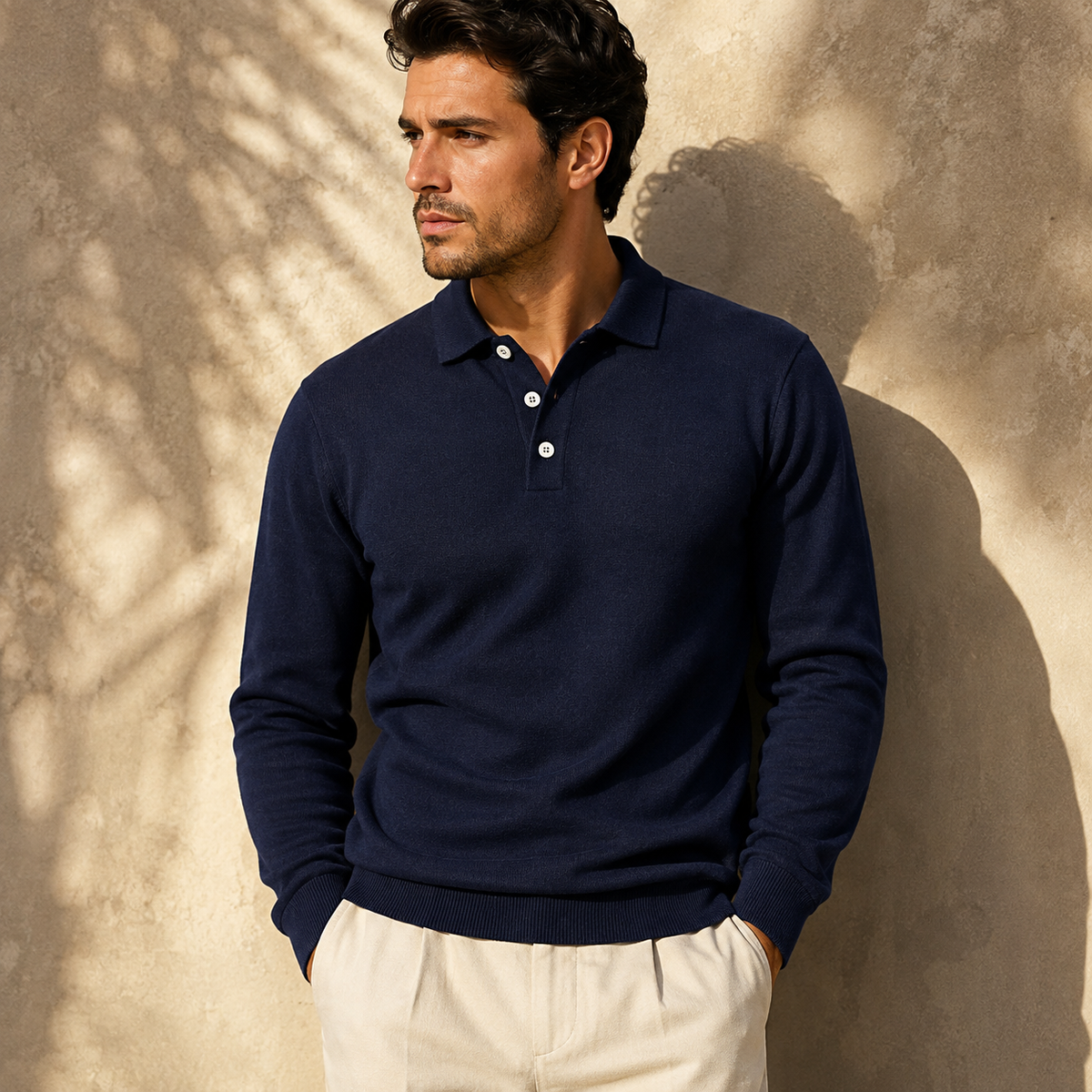 Carson Long-Sleeve Polo