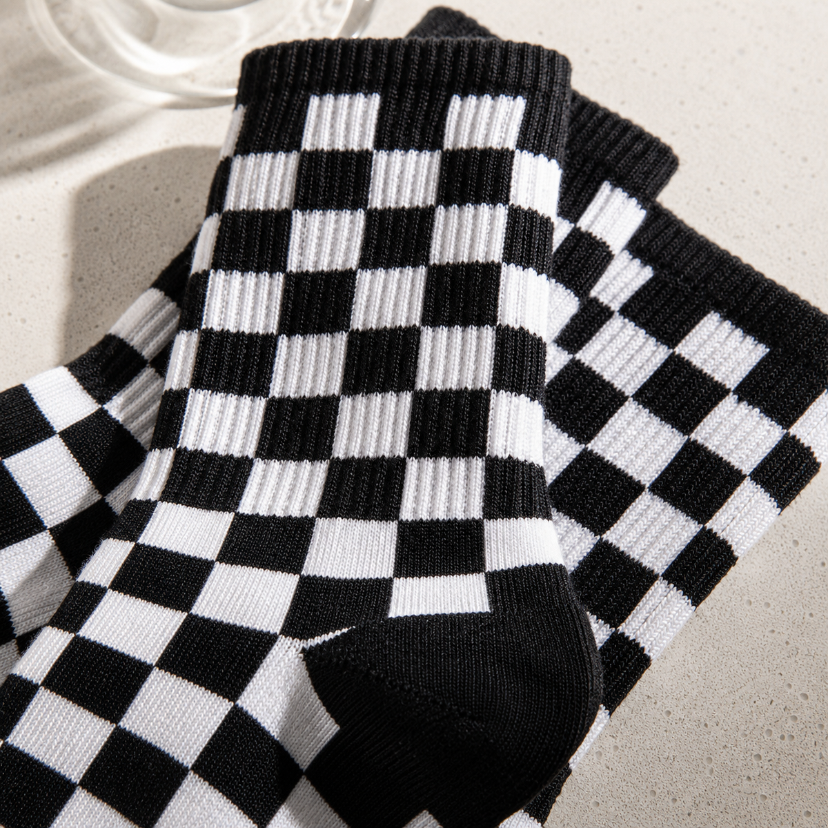 Checkboard Crew Socks