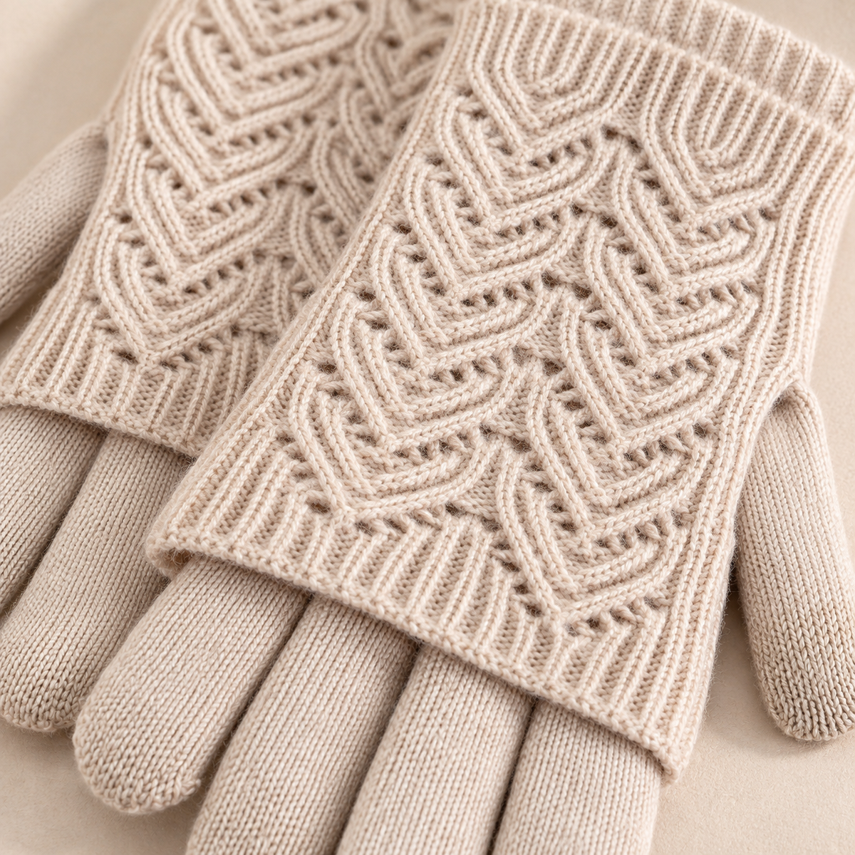 Chloe Layered Knit Gloves