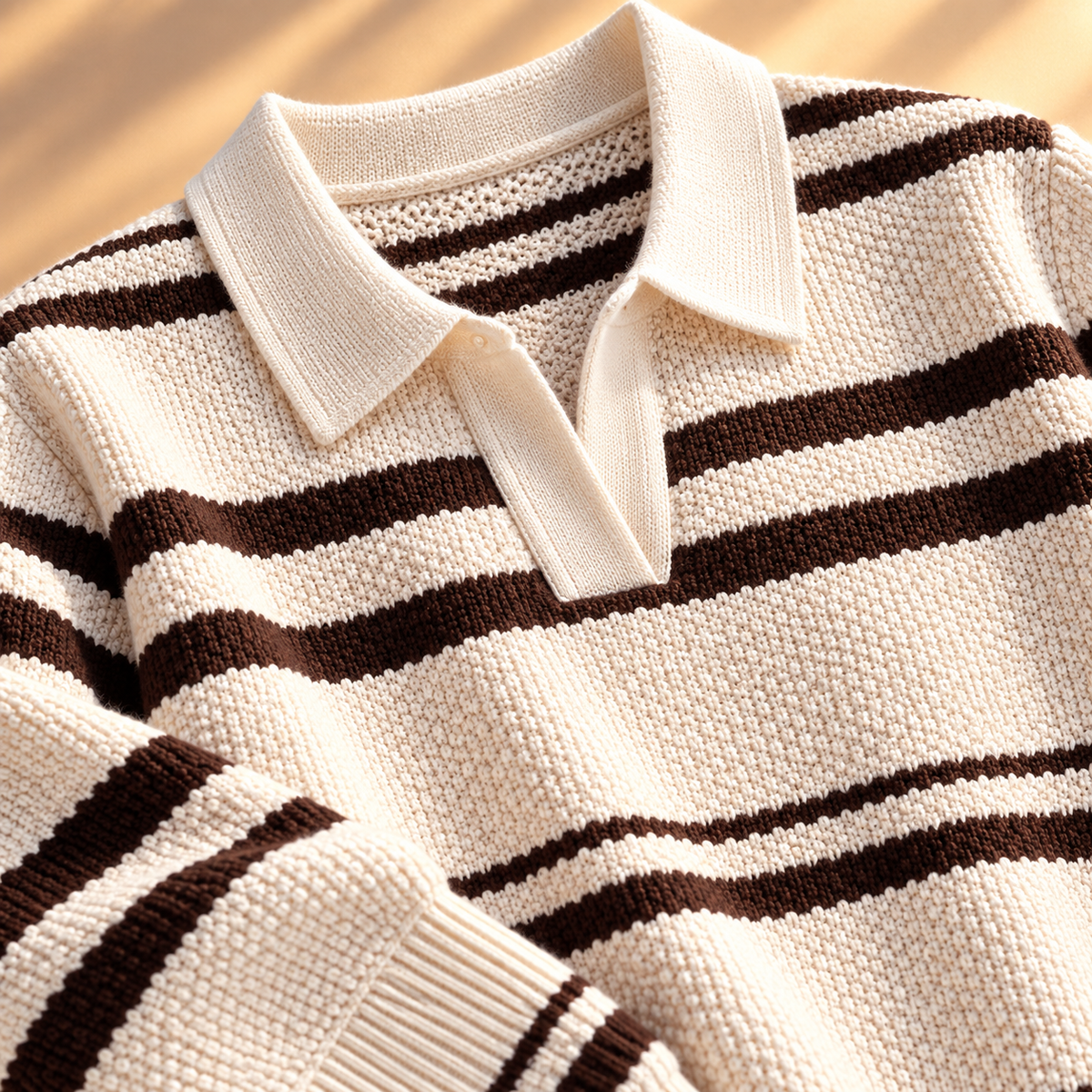Jace Striped Knit Polo