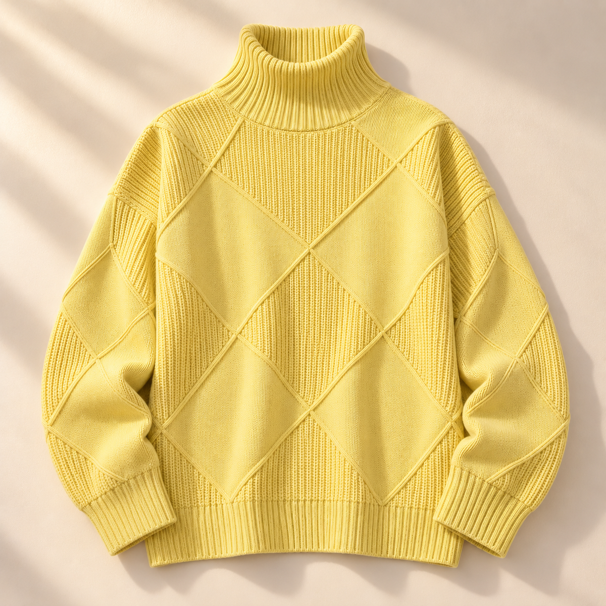 Hazel Lattice Knit Turtleneck