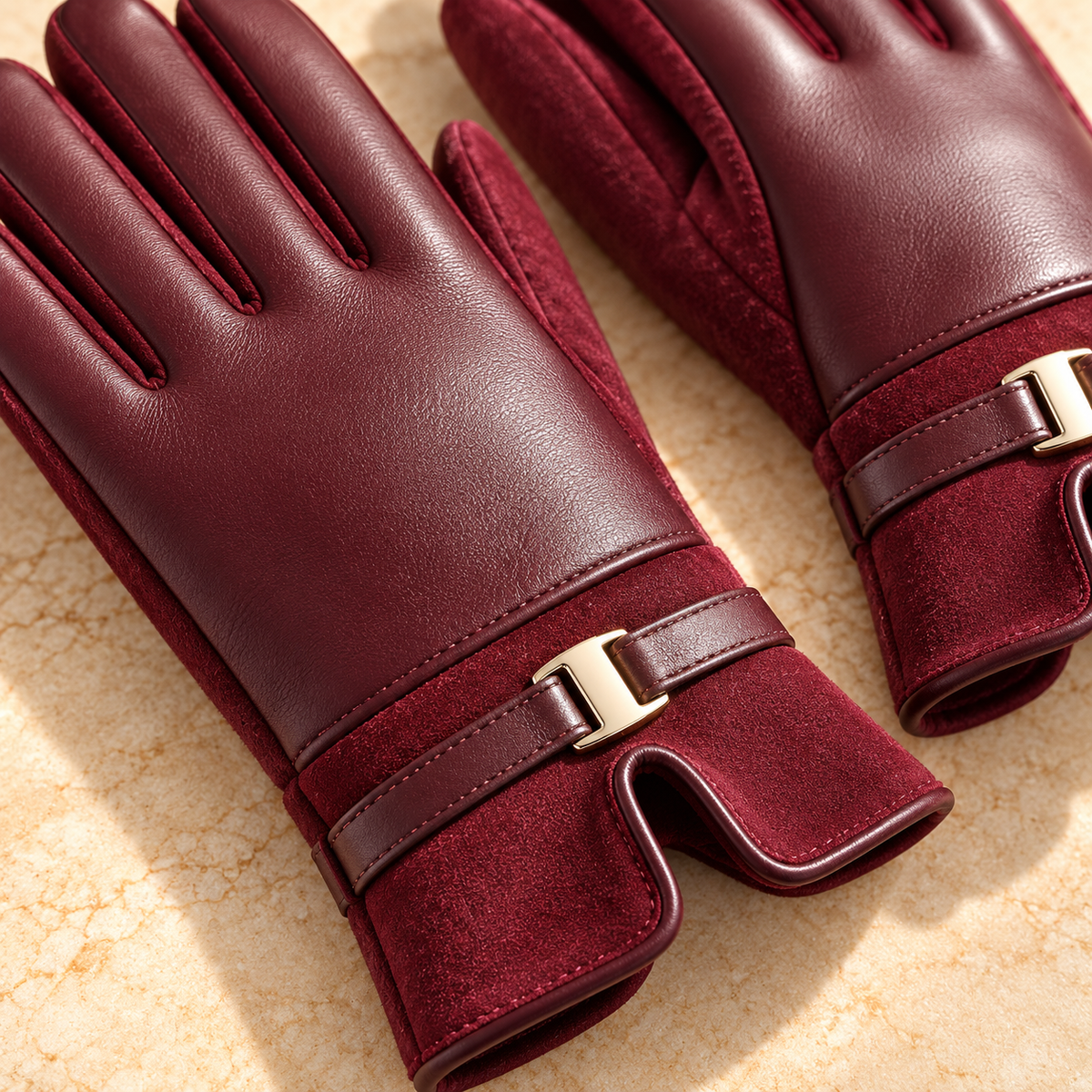Elena Belted Cuff Gloves