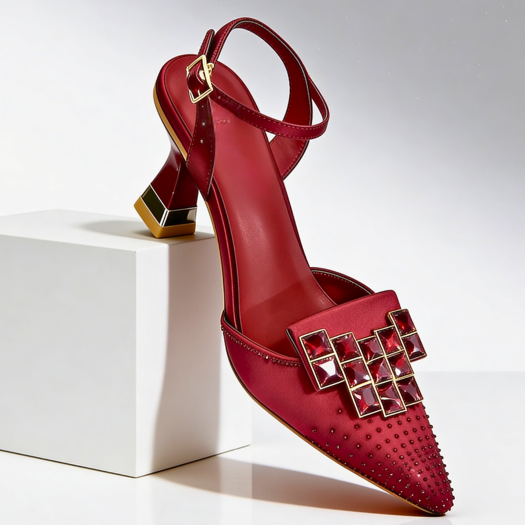 Elena Jewelled Slingback Heels