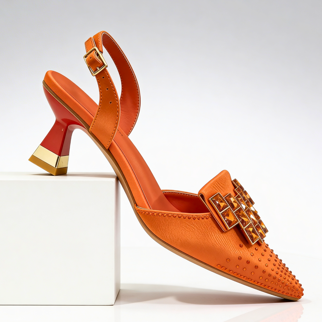 Elena Jewelled Slingback Heels