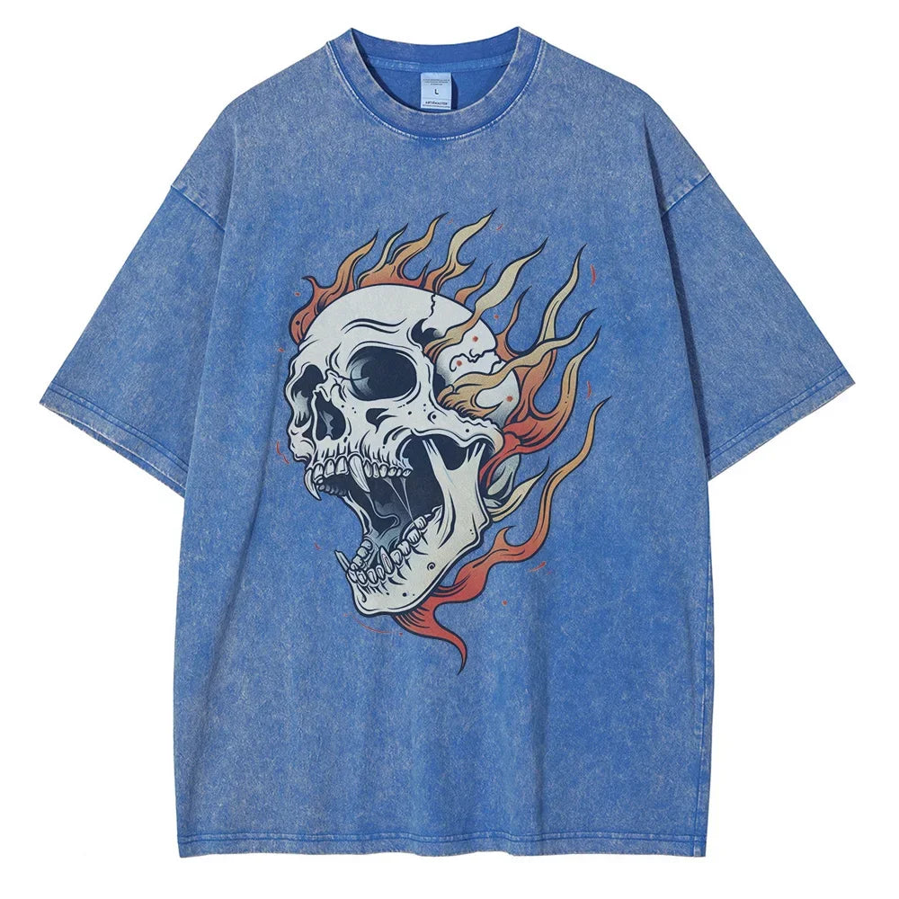 Southbrook Acid Wash Flame Tee