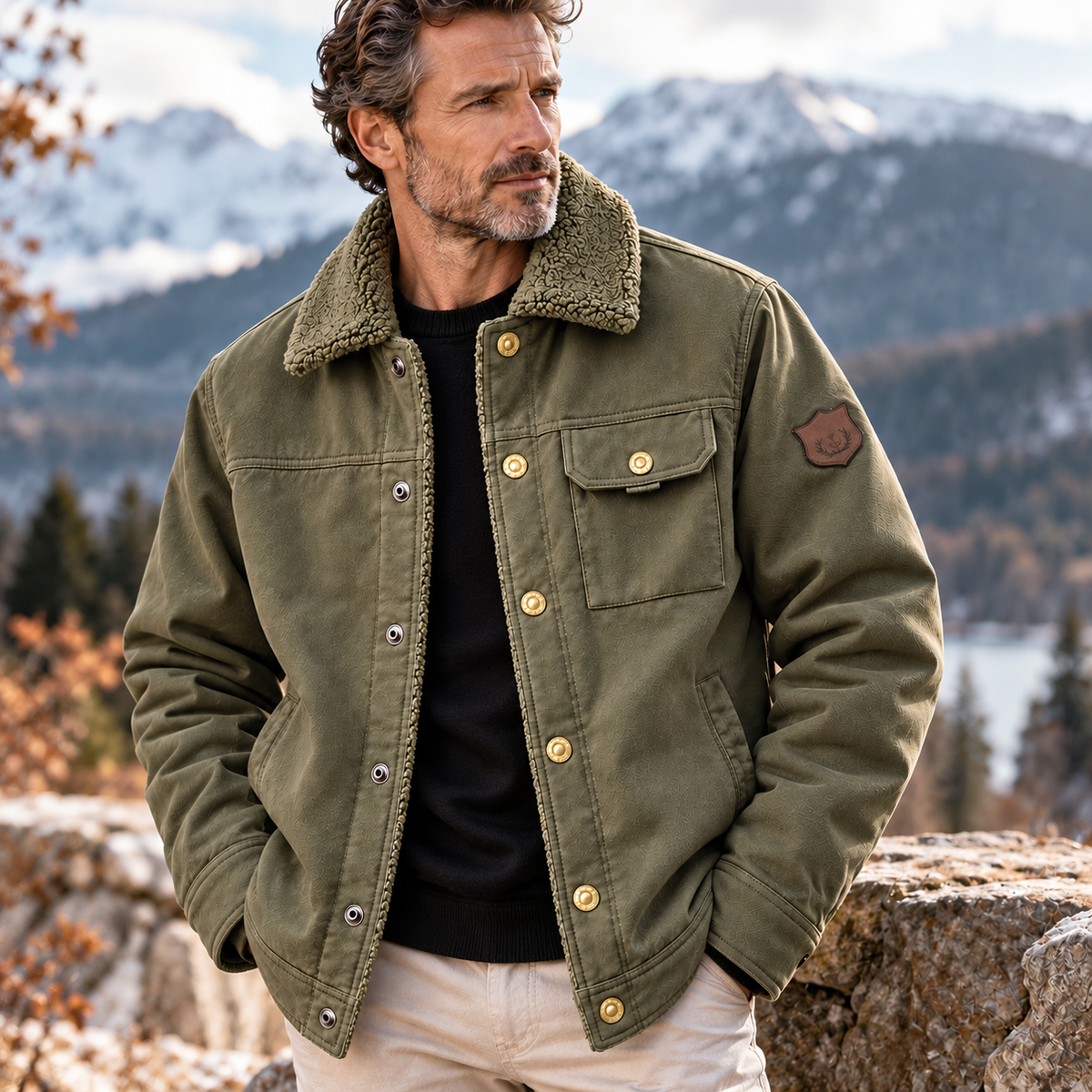 Brant Sherpa Lined Trucker Jacket