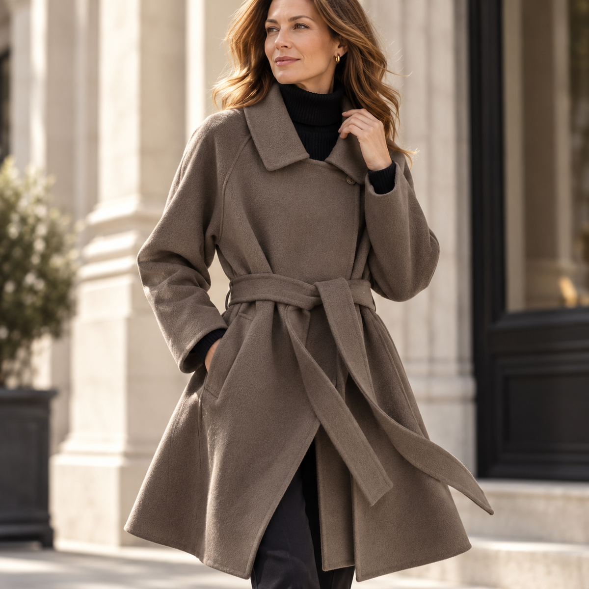 Margaux Belted Wool Coat