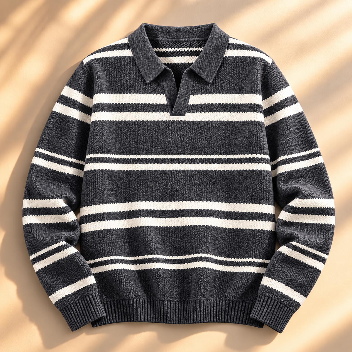 Jace Striped Knit Polo