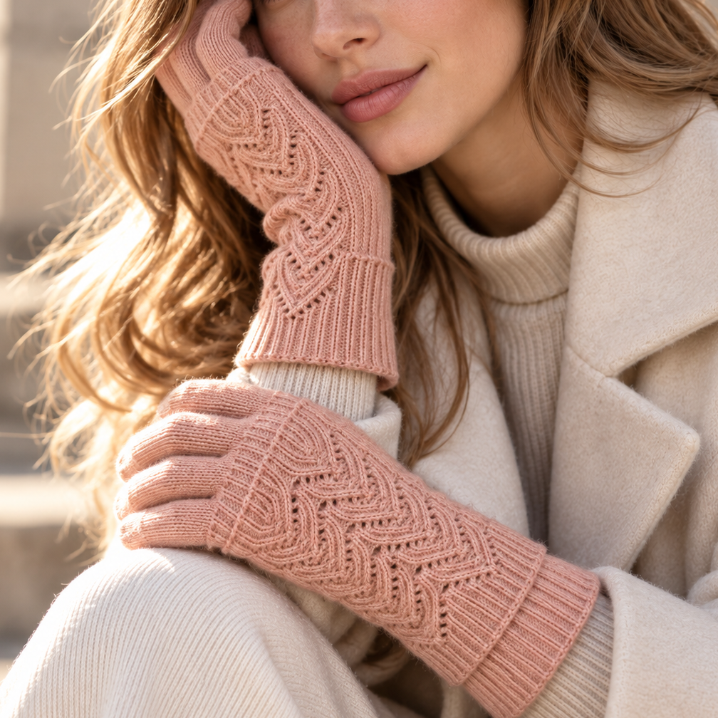 Chloe Layered Knit Gloves