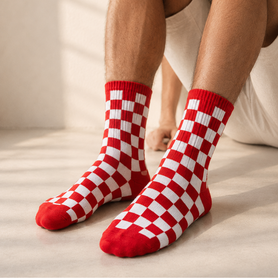 Checkboard Crew Socks