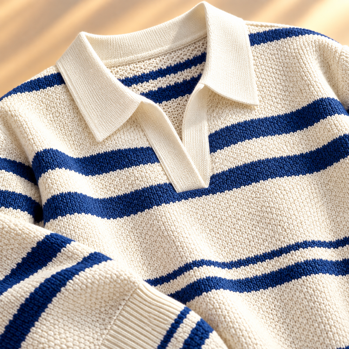 Jace Striped Knit Polo