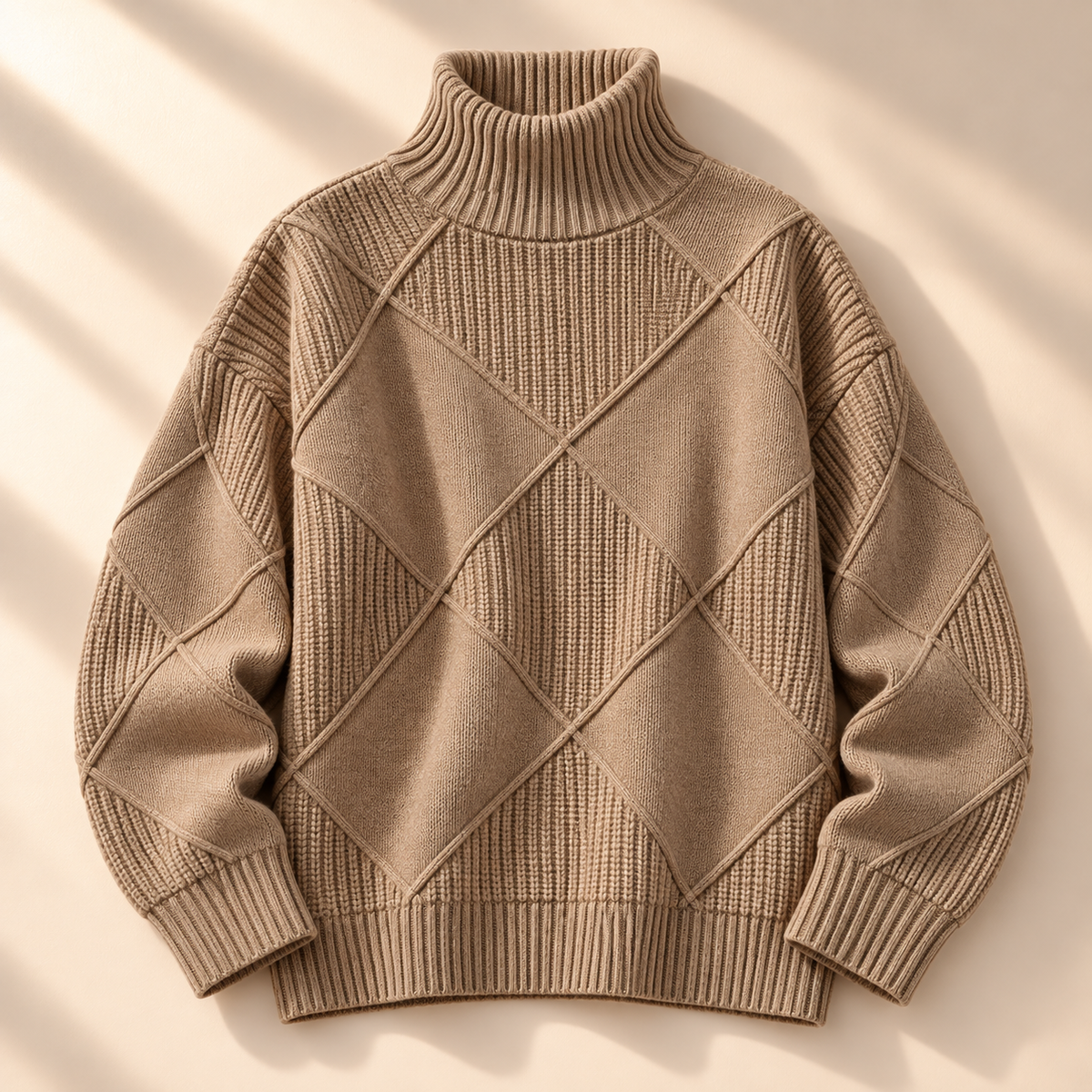 Hazel Lattice Knit Turtleneck