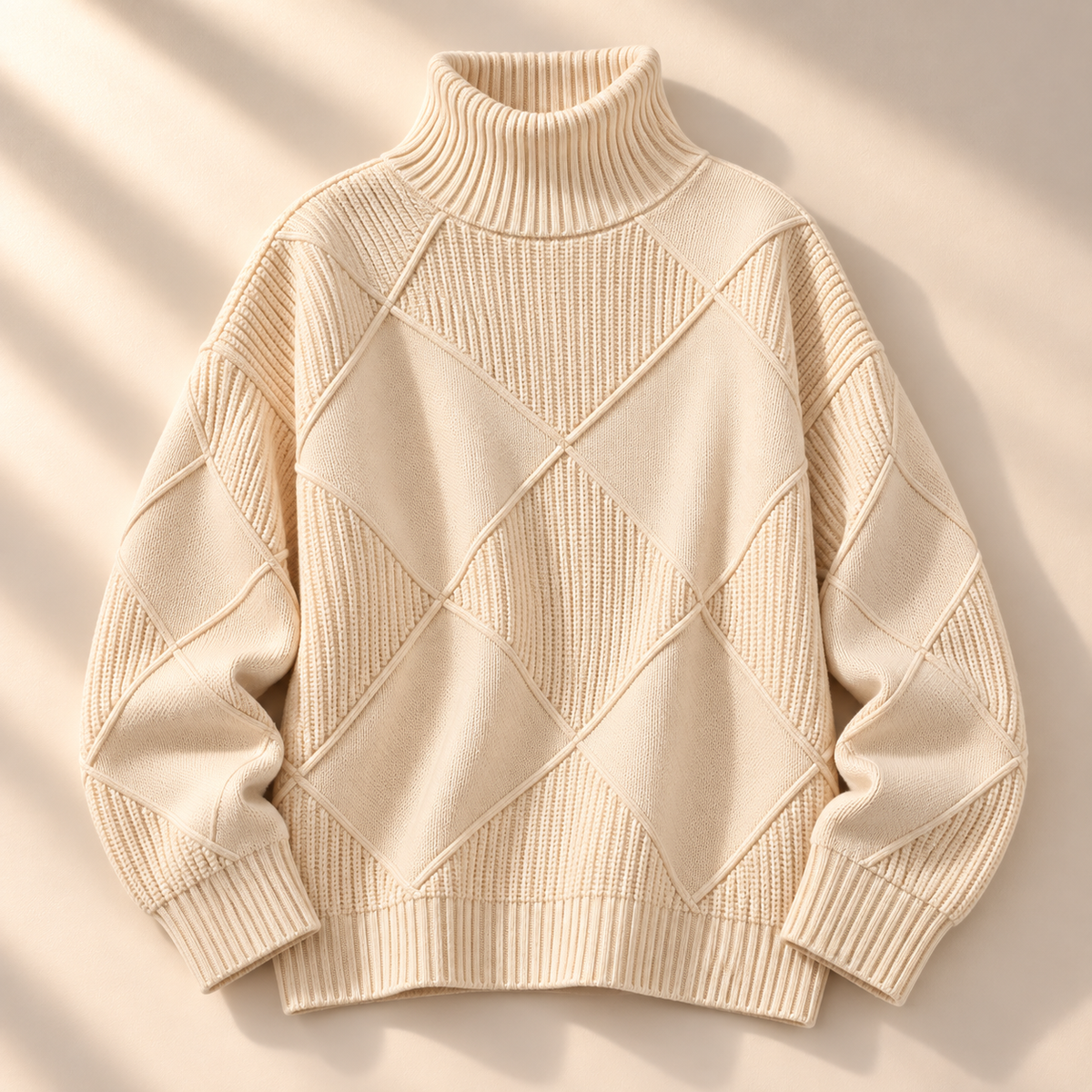 Hazel Lattice Knit Turtleneck