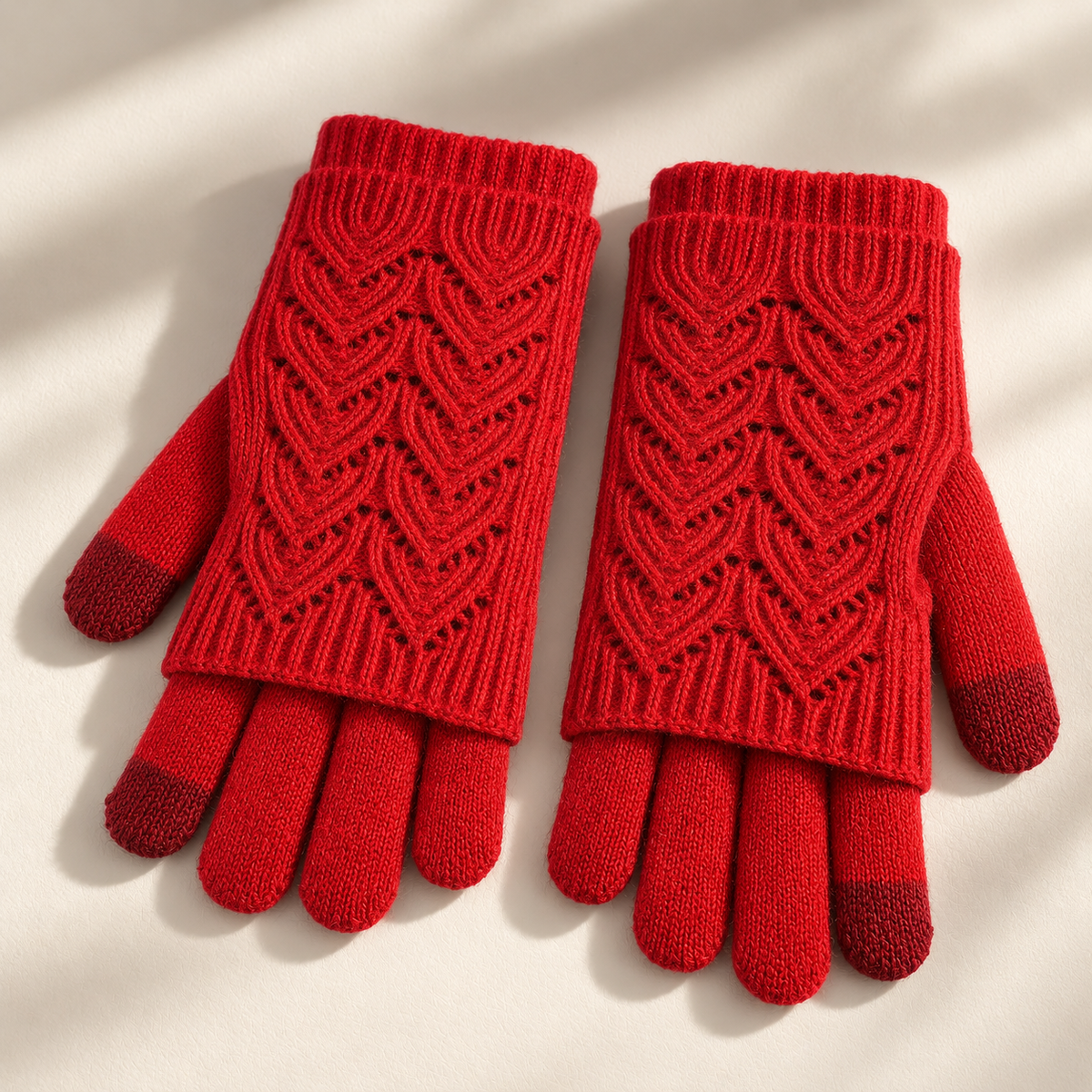 Chloe Layered Knit Gloves