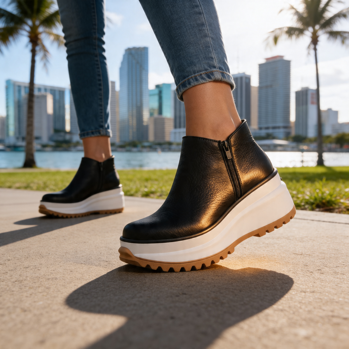 Ava Platform Ankle Boots