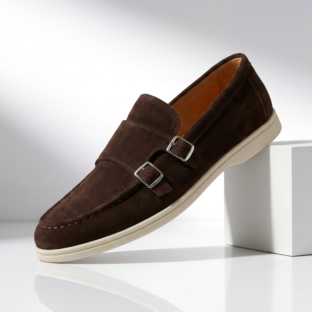 Montara Suede Double Monk Loafers