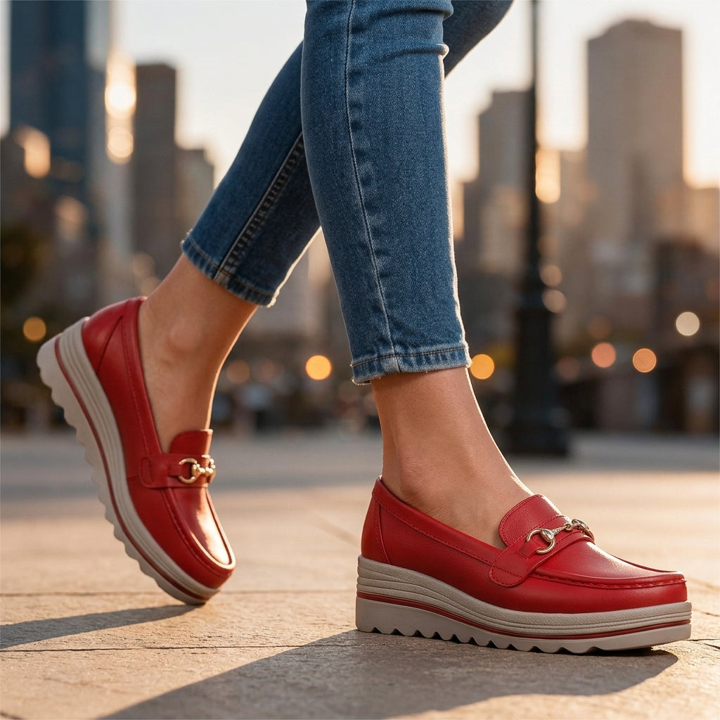 Elle Rae Orthopedic Platform Loafers