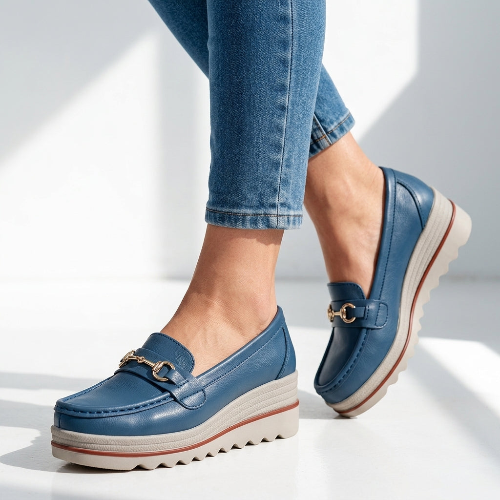 Elle Rae Orthopedic Platform Loafers