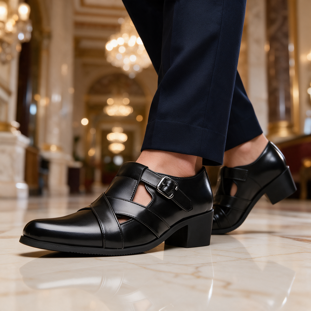 Henry Cross-Strap Dress Shoes