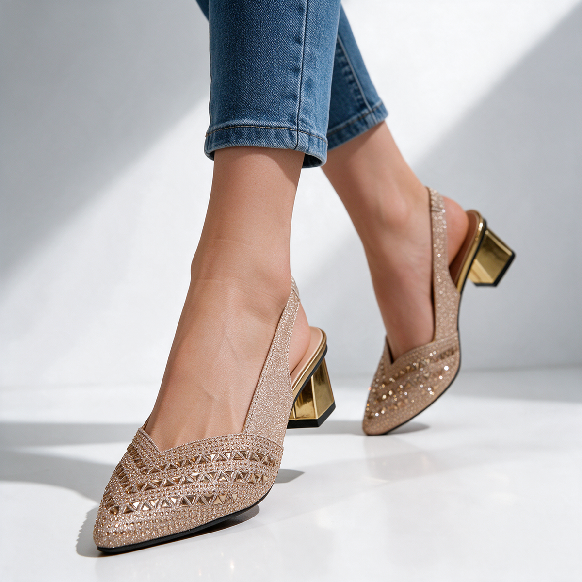 Noemi Sparkle Slingbacks