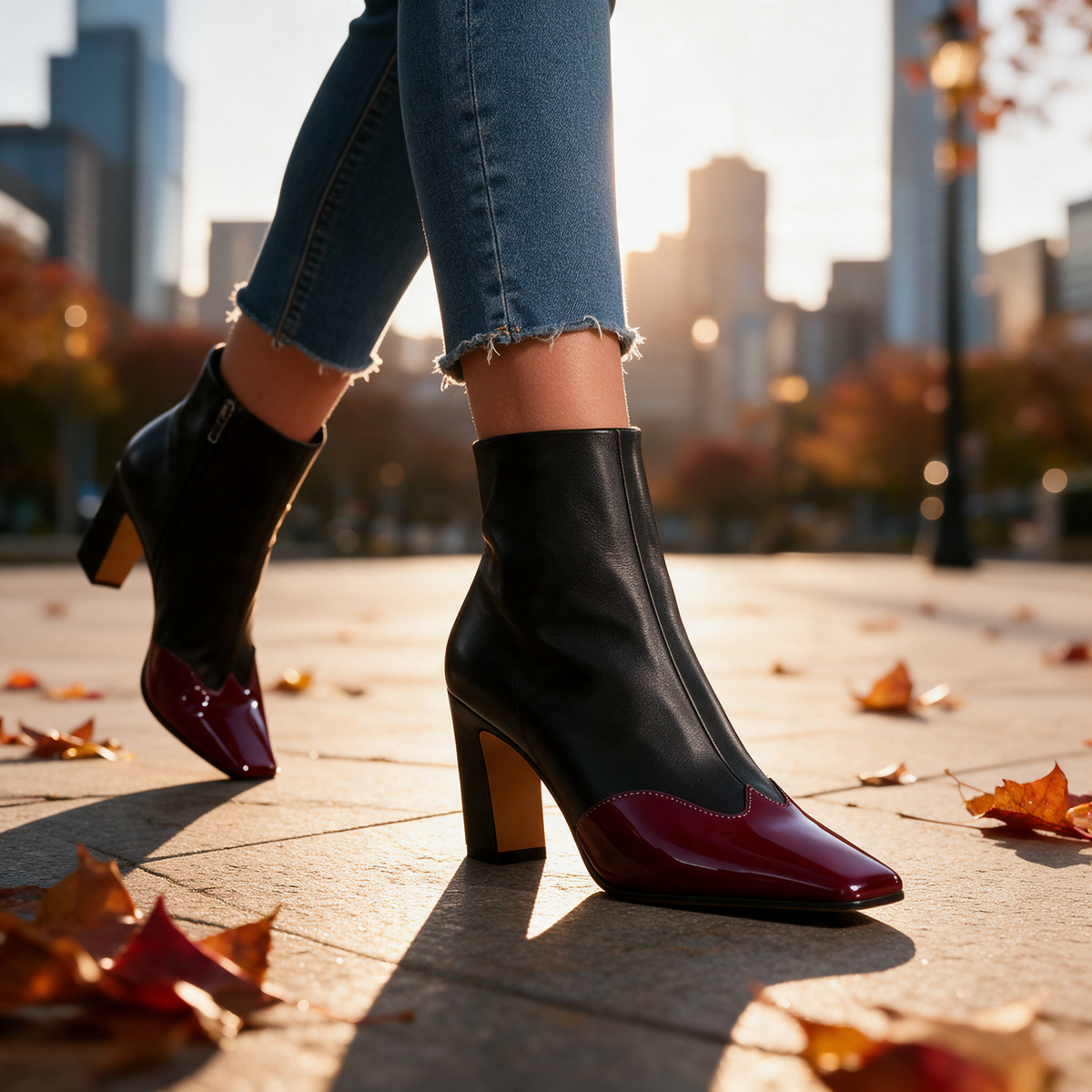 Samantha Two-Tone Boots