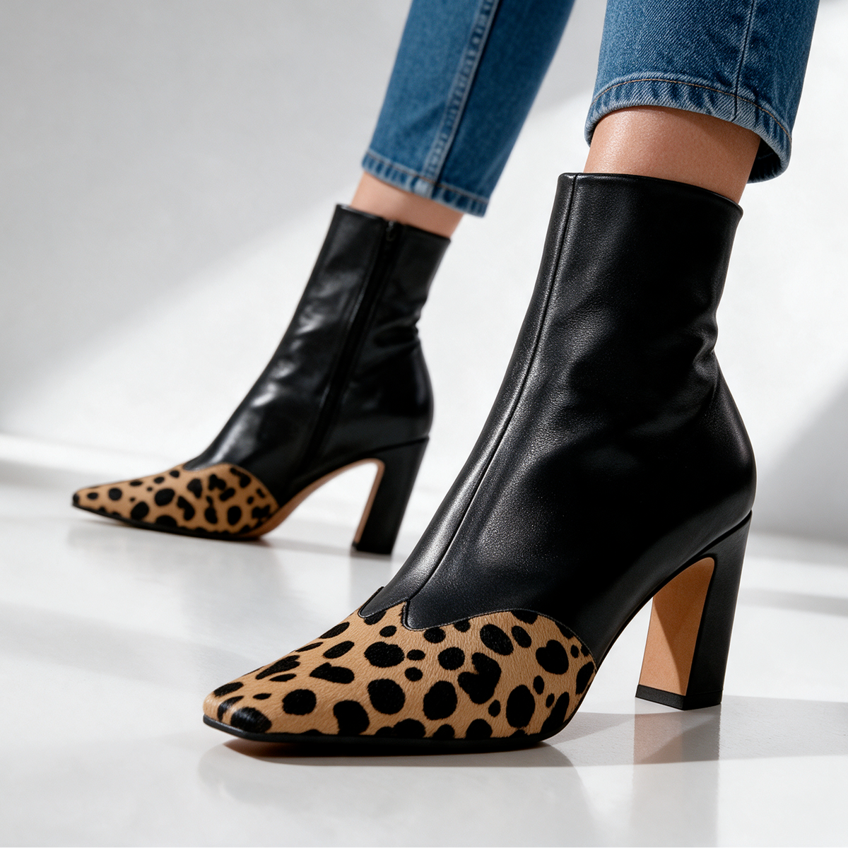Samantha Two-Tone Boots